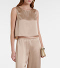 Leset Barb Satin Top