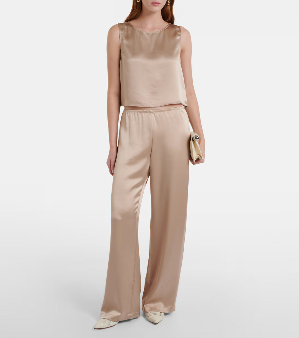 Leset Barb Satin Top
