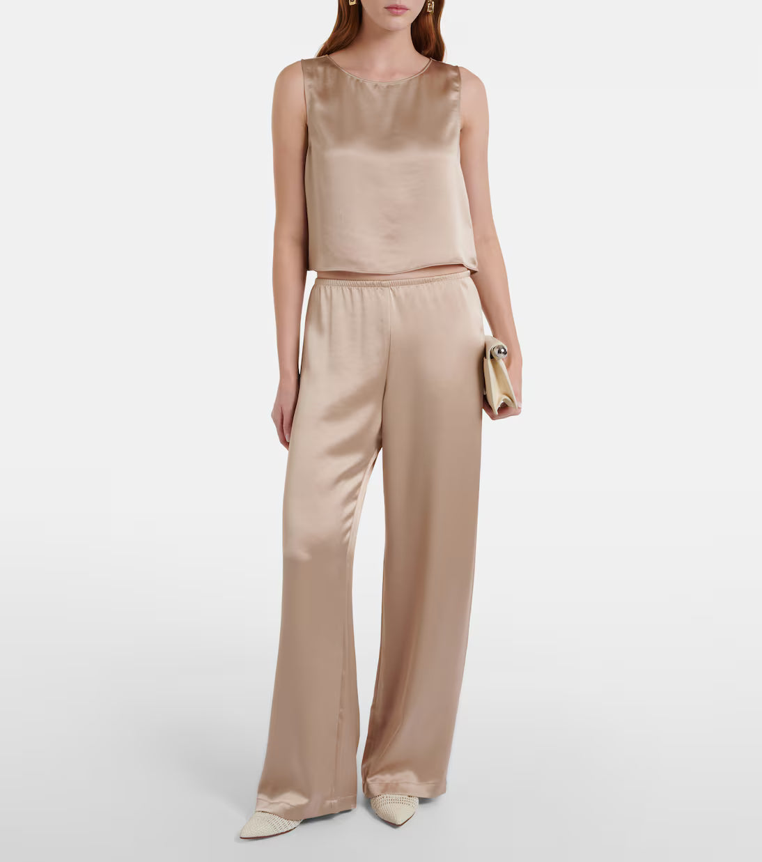 Leset Barb Satin Top